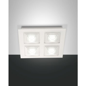 Fabas Luce Formia Lámpara de Techo LED Blanca, 4 luces
