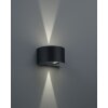 Reality ROSARIO Aplique para exterior LED Negro, 2 luces