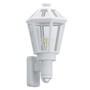 Eglo MONSELICE Aplique para exterior Blanca, 1 luz, Sensor de movimiento