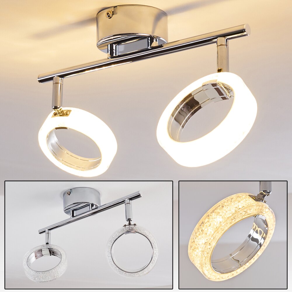 Soppana Lámpara de Techo LED Cromo, 2 luces main product photo