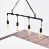 Kolyma Lámpara Colgante Color óxido, Negro, 4 luces