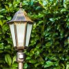 Hongkong Frost Lámpara de pie para exterior Marrón, oro, 1 luz, Sensor de movimiento