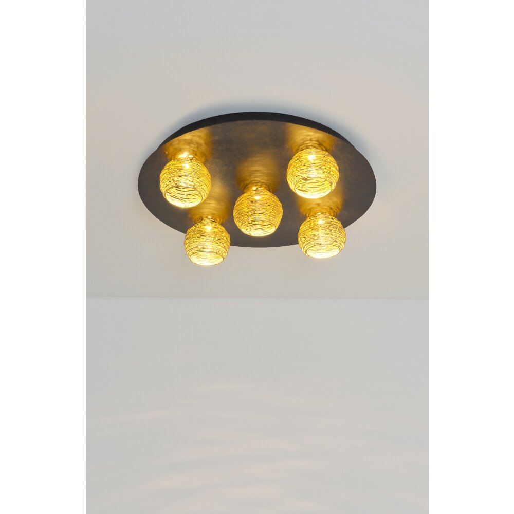 Holländer CARILLON Lámpara de Techo LED Marrón, dorado, Negro, 5 luces main product photo