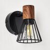 Aplique Errested Madera oscura, Negro, 1 luz