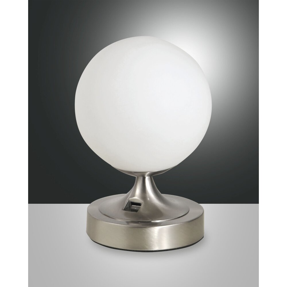 Fabas Luce Perla Lámpara de Mesa Níquel brillo, 1 luz main product photo