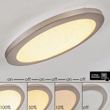 Fasola Lámpara de Techo LED Níquel-mate, 1 luz