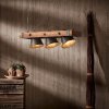 Lámpara Colgante Brilliant Plow Madera oscura, Negro, 3 luces