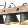 Lámpara Colgante Brilliant Plow Madera oscura, Negro, 3 luces