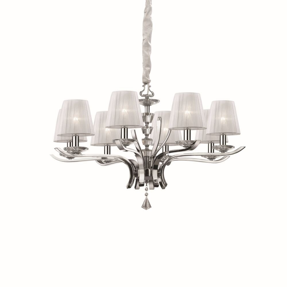 Ideal Lux PEGASO Lámpara de araña Blanca, 8 luces main product photo
