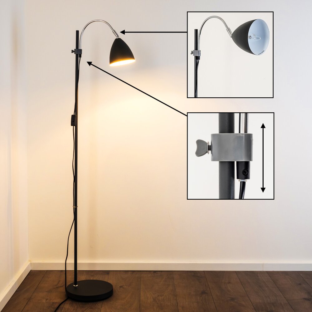 MURURETA Lámpara de Pie Negro, 1 luz main product photo