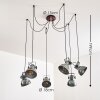 Hora Lámpara Colgante Plata, 6 luces