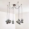 Hora Lámpara Colgante Plata, 6 luces