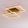 Cheka Lámpara de Techo LED Negro, 2 luces, Mando a distancia