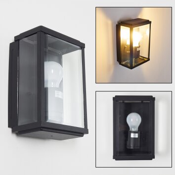 Tieva Aplique para exterior Negro, 1 luz